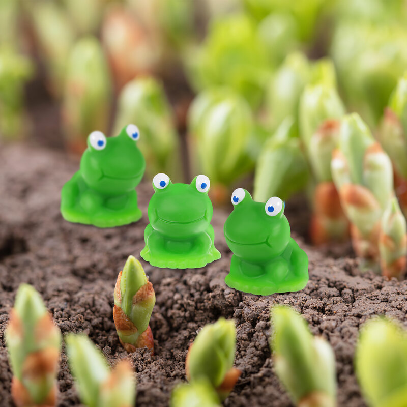 100 szt. Mała żaba rzemiosło żywiczne miniaturowy krajobraz posągi ozdoby sztuczne żaby figurki mały Model dekoracji ogrodu