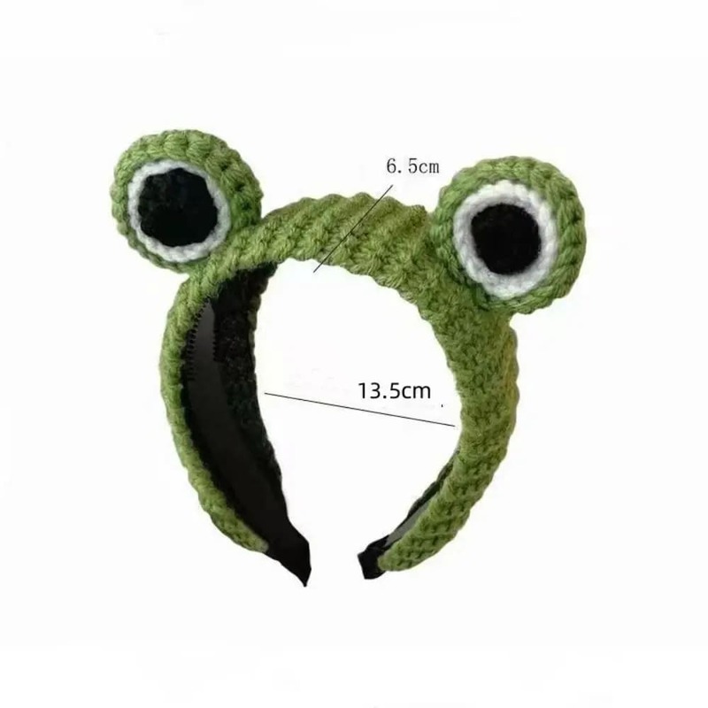 Knit Cartoon Autumn Hair Band Hair Accessories Big Eyes Frog Headband