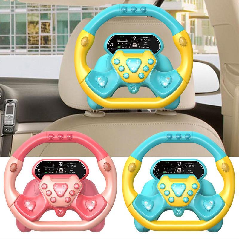 Steering Wheel Toy Kids Electric Steering Wheel Toy Multifunctional Car Driving Toy With Music And Light Kids Educational Toys