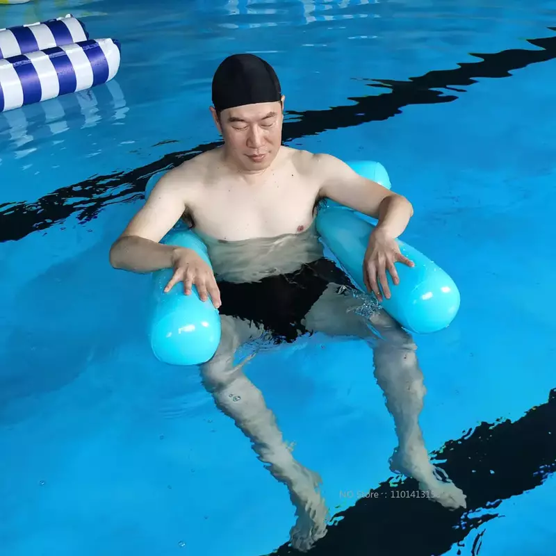 Rede de água reclinável inflável flutuante colchão natação mar anel piscina festa brinquedo lounge cama para natação