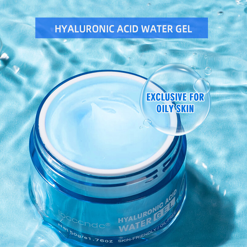 Creme hidratante gel ácido hialurônico, Hidratante facial, Suave para mulheres, 50g