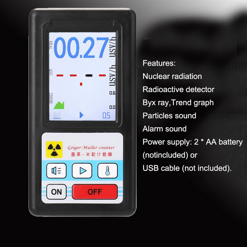 BR-6 Portabel Geiger Counter Detektor Radiasi Nuklir Dosimeter Pribadi Penguji Marmer X-ray Radiasi Dosimeter GM Tabung Meter