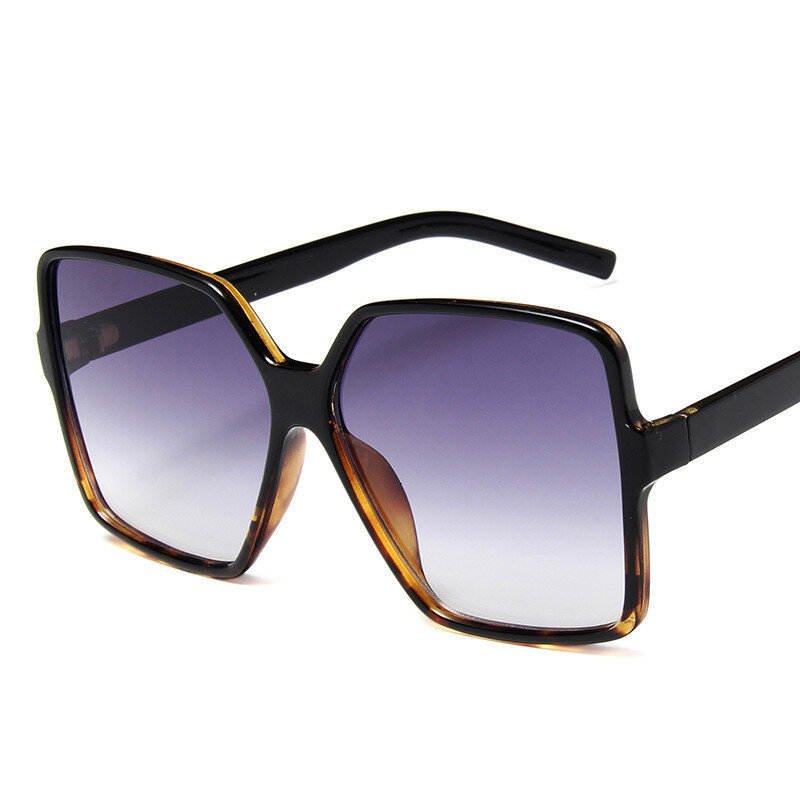 ZXWLYXGX-gafas de sol de gran tamaño para mujer, lentes de plástico degradado, diseñador de marca, Uv400