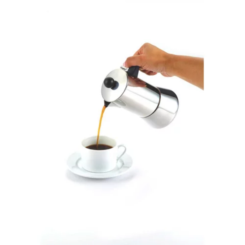 Aço inoxidável Stovetop Espresso Maker, Sifão Coffee Pot, 32 Onça