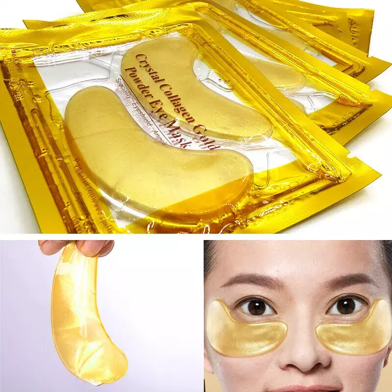 5 Pairs Crystal Collagen Gold Eyes Mask Reduce Dark Circles Eye Bags Anti Age Beauty Patches Lifting Firming Eyes Skin Care Mask