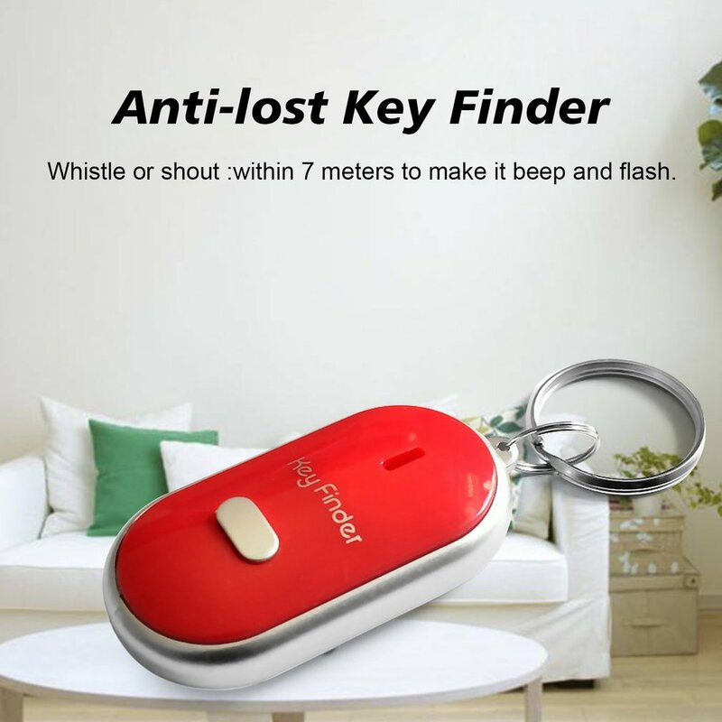 Mini sifflet LED Anti-perte de clé, alarme, portefeuille, traqueur d'animaux, clignotant intelligent, localisateur à distance, porte-clés