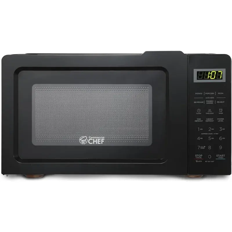HAOYUNMA 0.7 Cubic Foot Microwave with 10 Power Levels, Small Microwave with Pull Handle, 700W Countertop Microwave