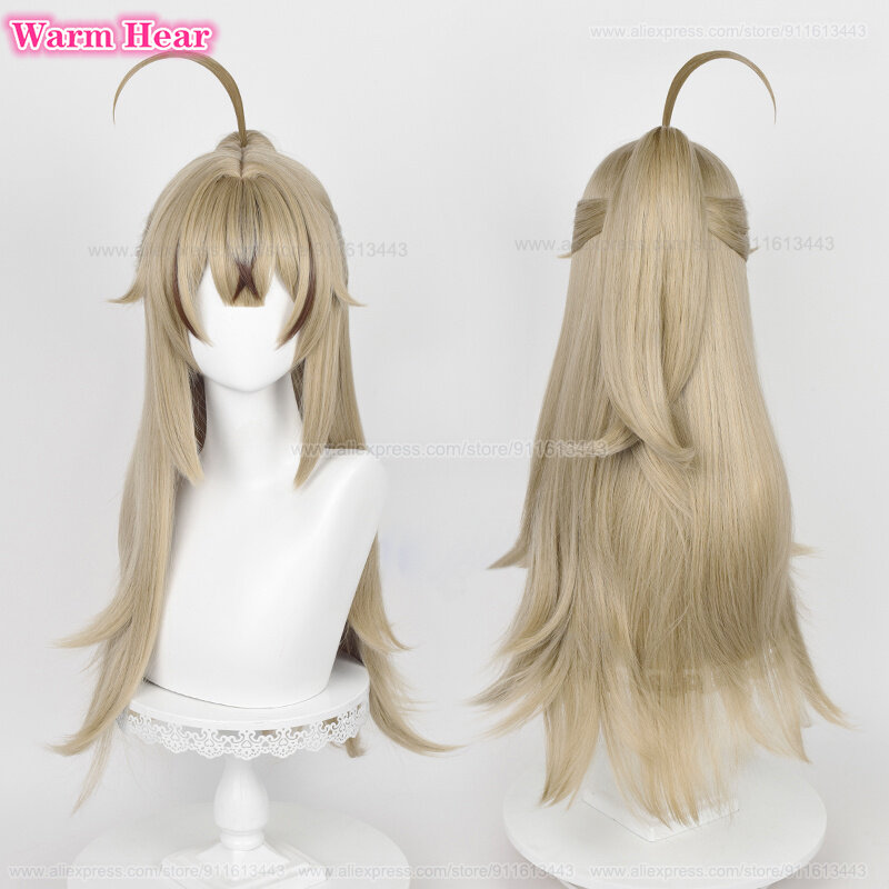 Baru! Wig Cosplay Kirara, Wig Anime panjang 75cm, celup coklat, Wig Cosplay sintetis tahan panas, Wig Kirara + topi Wig