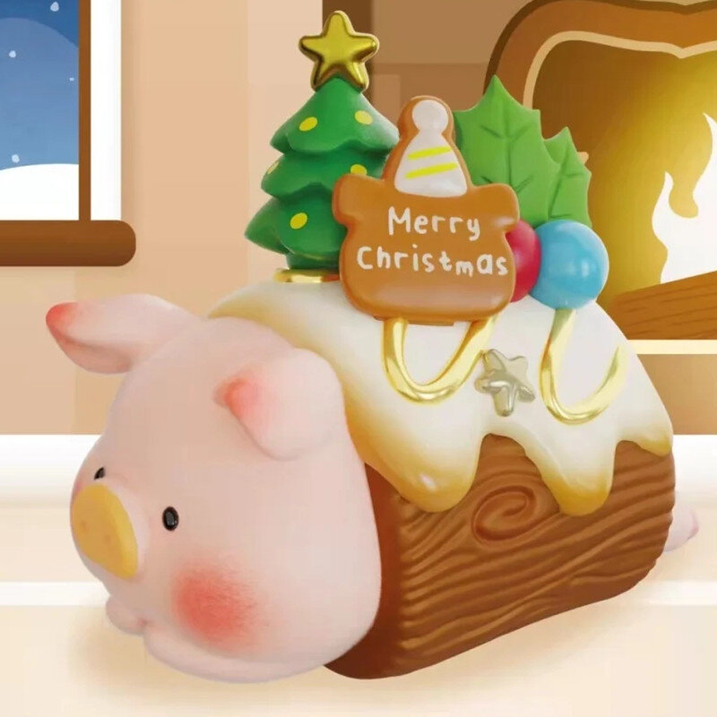 Blind Box Lulu Schwein Weihnachten Stadt Serie Erraten Tasche Caja Ciega Erraten Tasche Überraschung Puppe Anime Figuren Mädchen Geschenk Geheimnis box