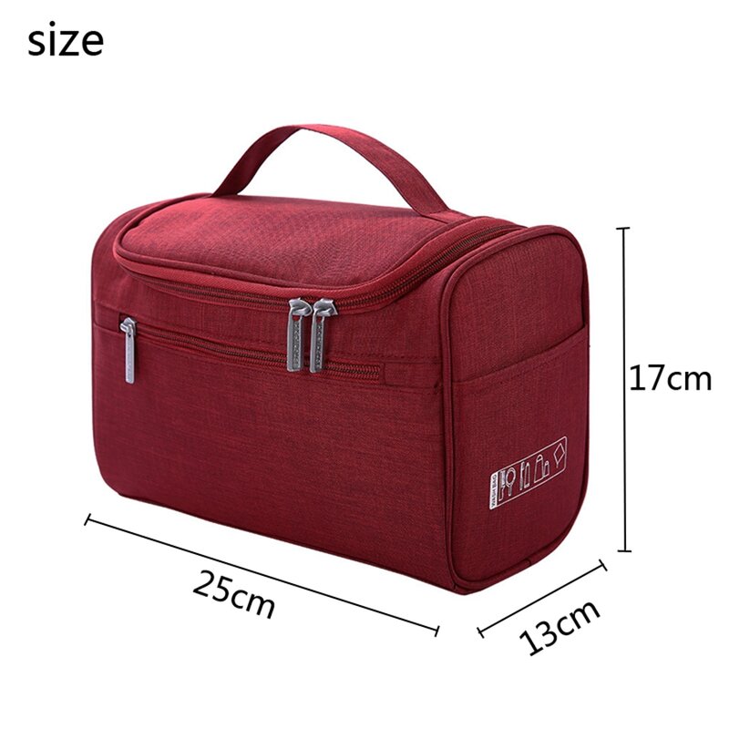 Cosmetic Bag Double Zipper Women Cosmetic Case Travel Organizer Portable Beautician Essential Ladies Makeup Bags Package