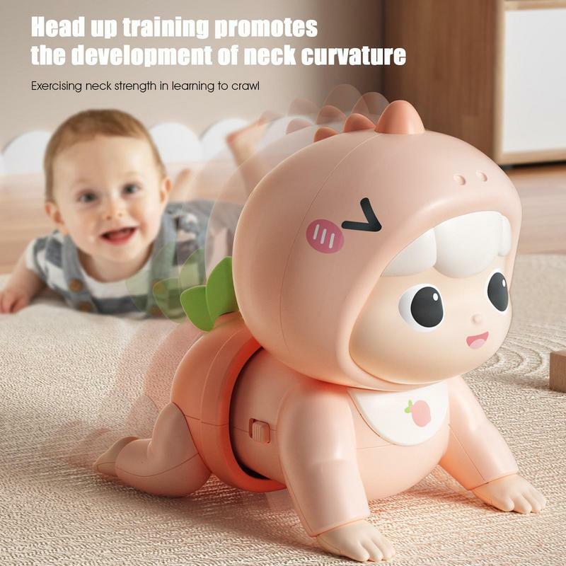 Crawling Toys Realistic Crawl Toy Motor Function Training Early Education Toy, Kids Interactive Toys Electric Crawling Toy