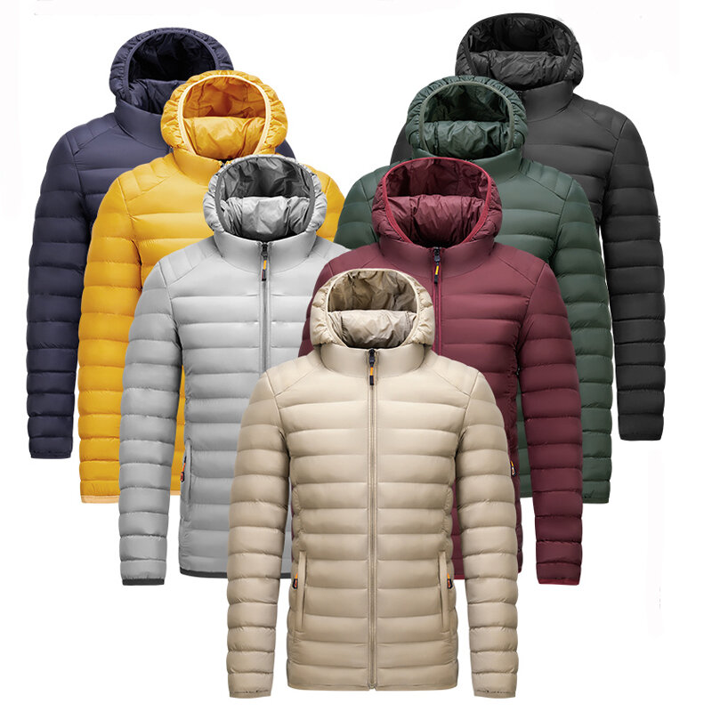 2023 Winter Men Waterproof Windproof  Hooded Parkas Mens Casual Thick Detachable Hat Jackets Coats Male Overcoat Outwear Parka