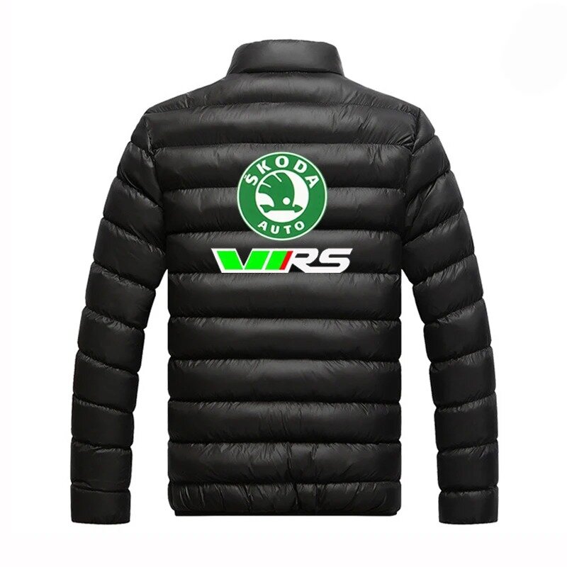 Skoda Rs Vrs Motorsport Graphicorrally Wrc Racing Męski zimowy nadruk Wygodne utrzymuj ciepło Czterokolorowe ubrania wyściełane bawełną