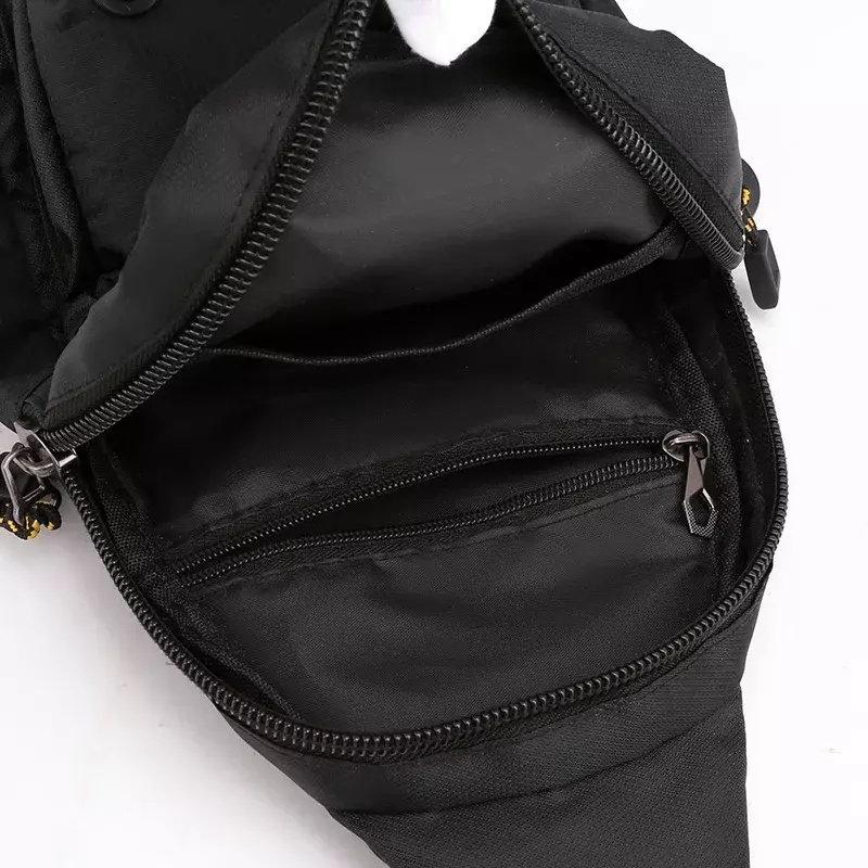 Tas selempang dada bahu pria, tas punggung selempang kecil nilon perjalanan 2024 desainer kasual baru