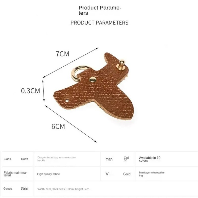 1 pasang aksesoris transformasi tas tangan Fashion untuk gesper tali tas Mini Longchamp bebas lubang kulit asli tali bahu