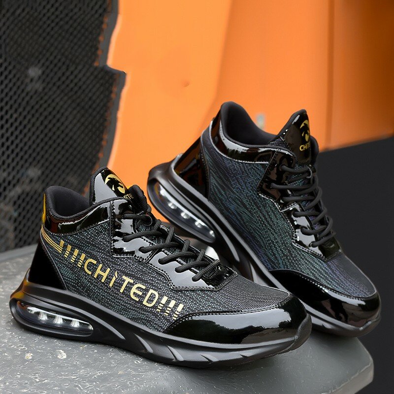 CHNMR-zapatos de seguridad de cuero a prueba de agua para hombre, zapatillas ligeras y transpirables, con punta de acero, para trabajo, deporte al aire libre