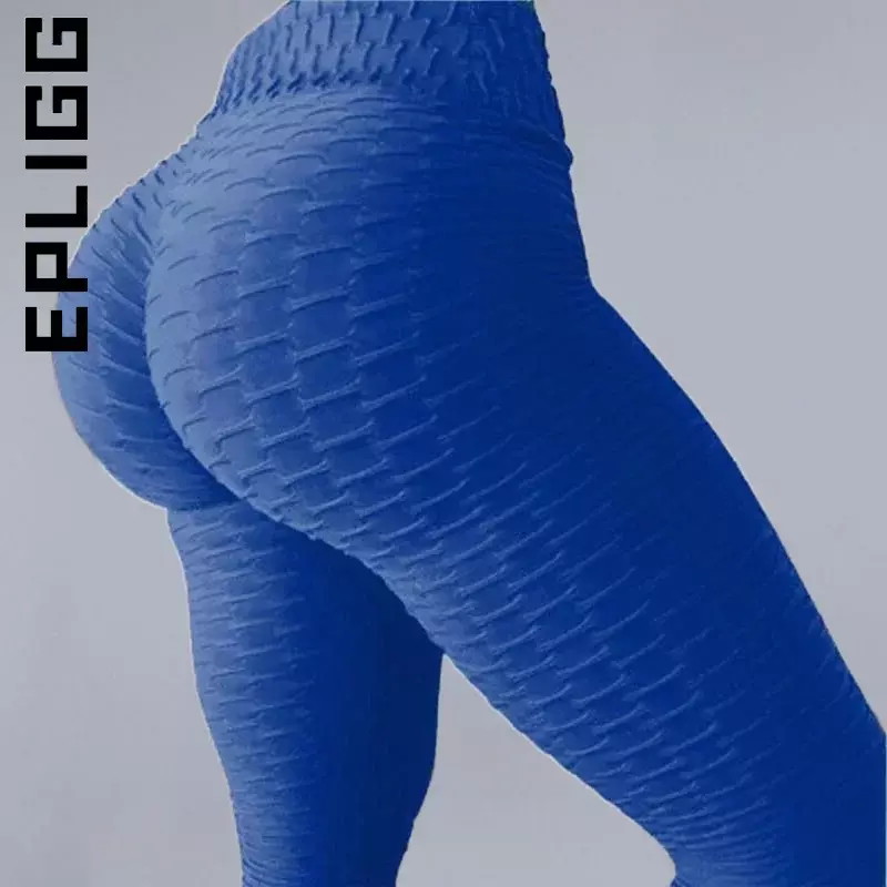 Epligg-Leggings d'entraînement taille haute pour femme, leggings push-up sexy, legging anti-cellulite, fitness, course à pied, noir