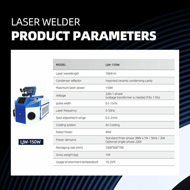 Sfx 150W Sieraden Puntlassen Laser Lasser Hand Held Laser Lassen Machine Voor Metalen Gratis Verzending Us Verzending