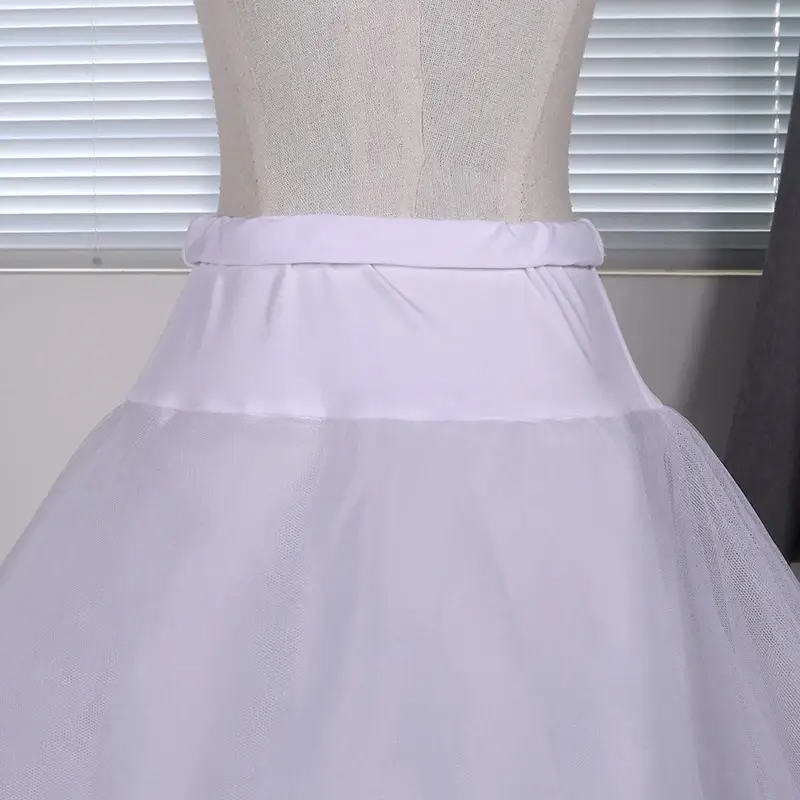 6-hoops underskirt ผู้หญิงสีขาว A line ticoat งานแต่งงานกระโปรงซับในกระโปรงซับใน Len underskirt Lolita