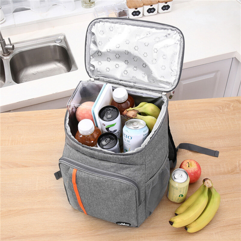 20L Portable Thermal Lunch Bag Food Box Durable Waterproof Cooler Ice Insulated Case Camping Oxford Dinner Backpacks Icebox