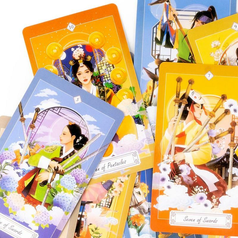 Cartas de Tarot para niñas, juego de mesa de arte oriental para fiesta familiar