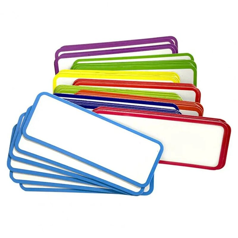 Waterproof Magnetic Labels Organize Write Reuse with Colored Borders for Classroom Home Office