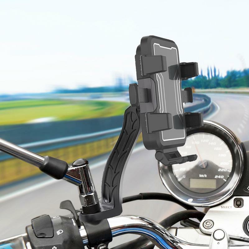 Soporte de teléfono móvil para motocicleta, adaptador de espejo de abrazadera, montaje en manillar de motocicleta, accesorios de barra, soporte de montaje en rollo