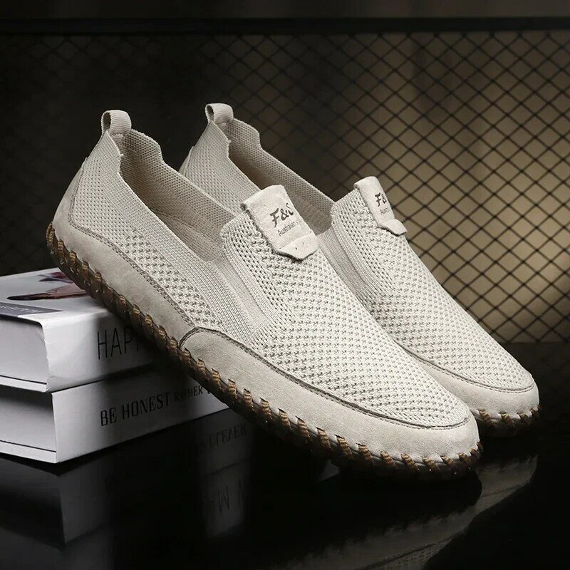 New Summer Mesh Men Casual Shoes Breathable Outdoor Loafers Fashion Plus Size Summer Men Shoes Men's Flats Comfortable Sneakers