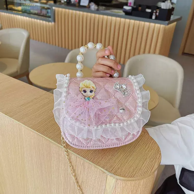 Pearl Shoulder Bag 2023 New Children's Handbag Small Fragrance Girl Crossbody Princess Fashion