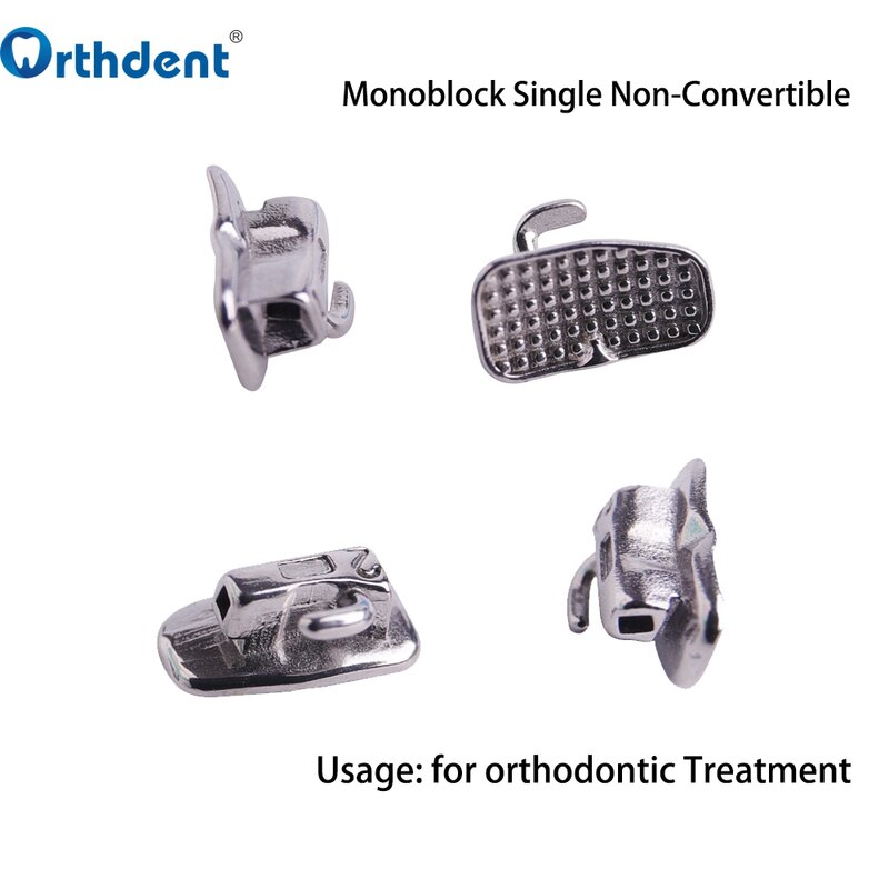 Tubos bucais odontológicos ortodônticos bondáveis, monobloco único, 1 °, 2 ° molar, Roth não conversível, MBT 0,022, 018, ferramenta odontológica, 50 conjuntos