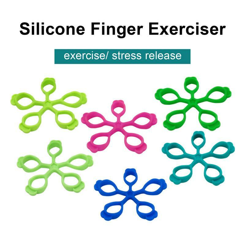 Silikonowy chwytak w kształcie kwiatu ściskacz na palec na ściskacz rozciągacz na palce ekspander trenażer siłowy przyrząd do ćwiczenia palców