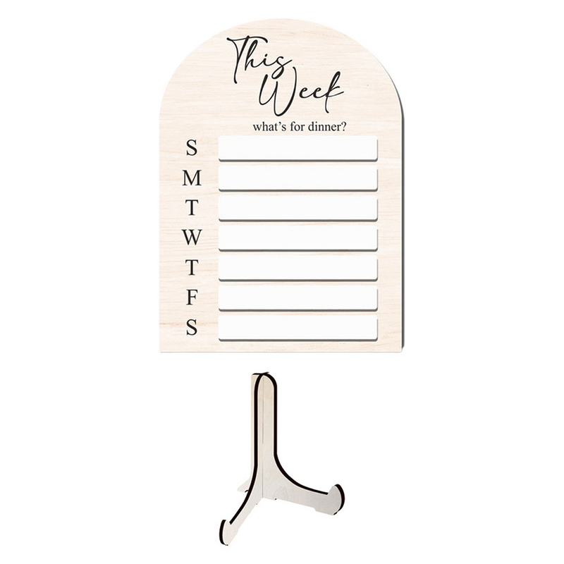 Menu Message Board Small Dry Erase Household for Fridge Wooden Magnets Boards Weekly Meal Magnets