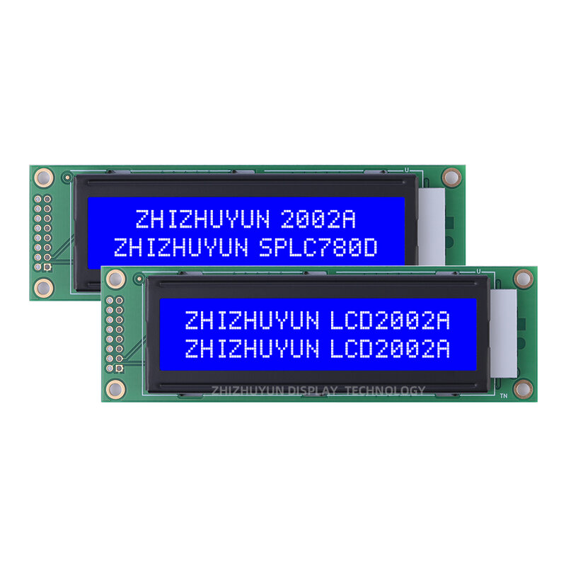 Commercio all'ingrosso LCD2002A schermo a caratteri arancione luce nera Controller SPLC780D modulo di interfaccia a doppia fila