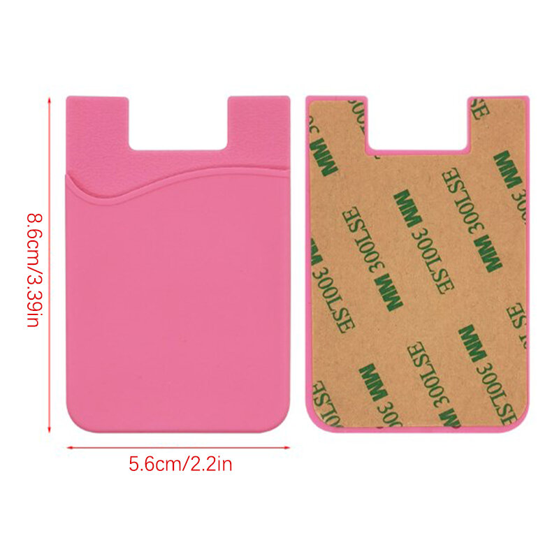 Silicone Wallet Case Adhesive Pocket Sticker Universal Credit ID Card Holder New Fashion Cellphone Accessory Mobile Phone Wallet