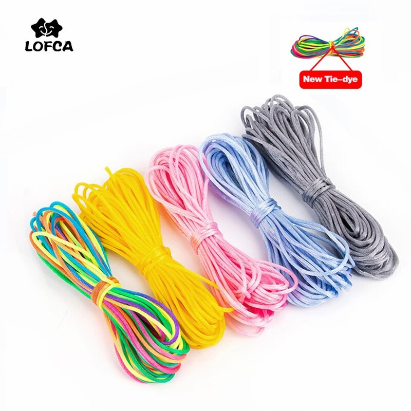 LOFCA 10m Nylon Schnur Beißring Halskette Anhänger Und Clip, Der Armband Geflochtenen Seil DIY Quaste Sicken Herstellung