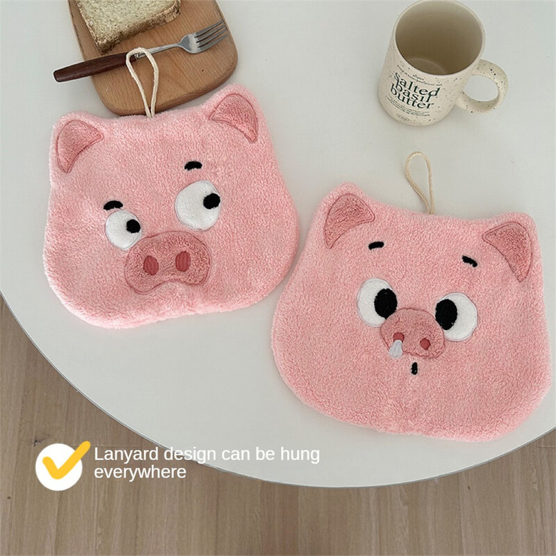 Cute Hand Towel Lovely Easy To Use Gentle No Shedding Convenient Suspension Design Durable Hanging Cloth Hangable Towel Towel