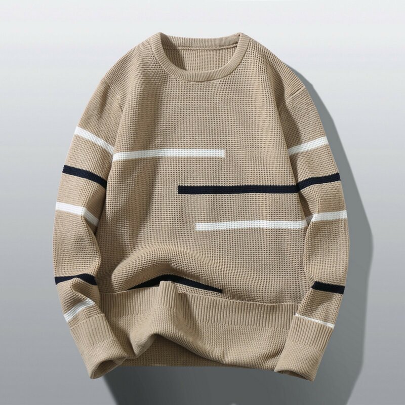남성용 O넥 풀오버 스웨터, 단색 패션, 두껍고 따뜻한 보터밍 셔츠, 남성 브랜드 의류, 2022 가을 겨울 신상