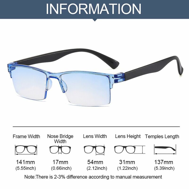 Kacamata baca Anti Blue Ray, kacamata baca Anti Blue Ray, Zoom otomatis pintar, daya otomatis, setengah pelek, kacamata komputer dekat jauh