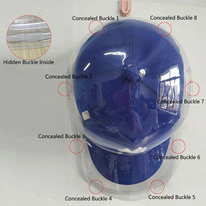 Caja de exhibición de béisbol transparente, soporte de doble capa, alero plano y alero curvo, Protector de almacenamiento de sombreros, envío directo
