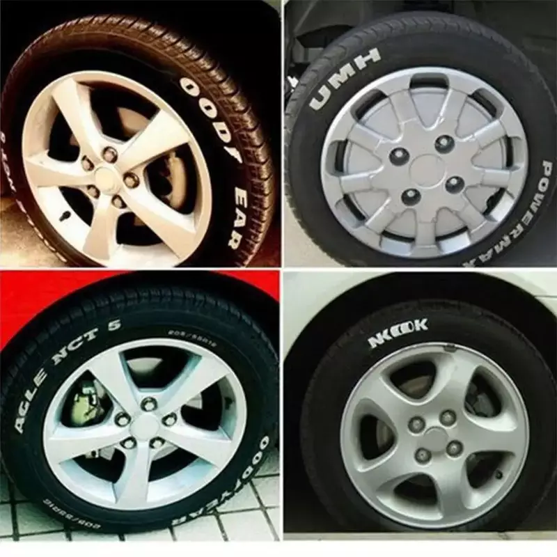 Pluma de marca aceitosa para rueda de coche, limpiador de pintura para el cuidado de la pintura, champú, esmaltes, color blanco, 1 unidad