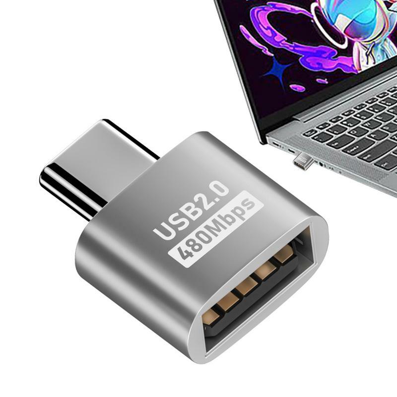 Adattatore da USB a USB C femmina Usb2.0 adattatore per Notebook a velocità di trasferimento rapida in metallo in lega di zinco OTG per smartphone
