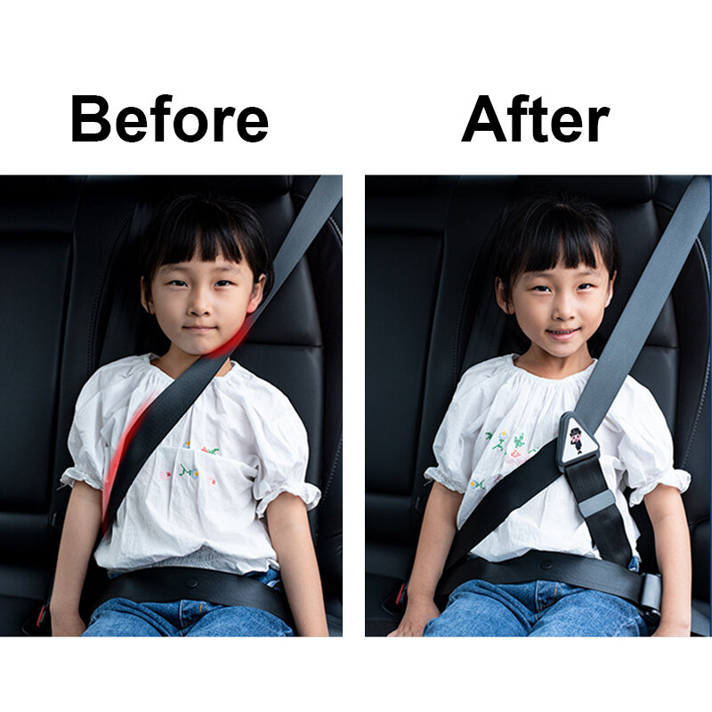 Ajustador de fijación de cinturón de seguridad de coche para niños, anticuello, bebé, especial, bricolaje, asistencia de asiento con limitador, cinturón de seguridad para niños, hebilla protectora de hombro