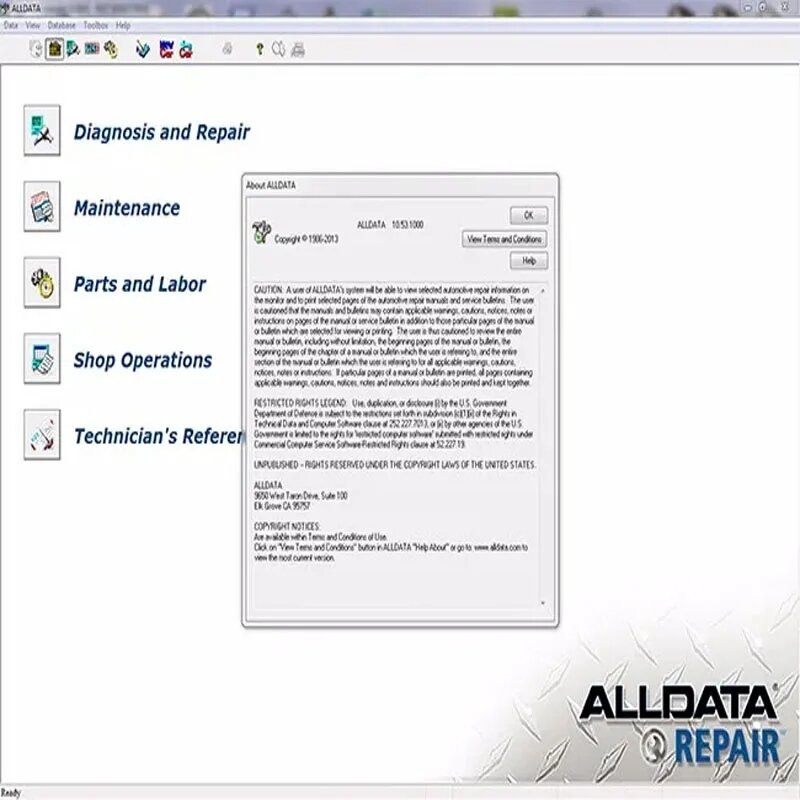 Alldata 10,53 Kfz-Diagnose software bietet alle technischen Daten unterstützung für PKW und LKW mit Schaltplänen