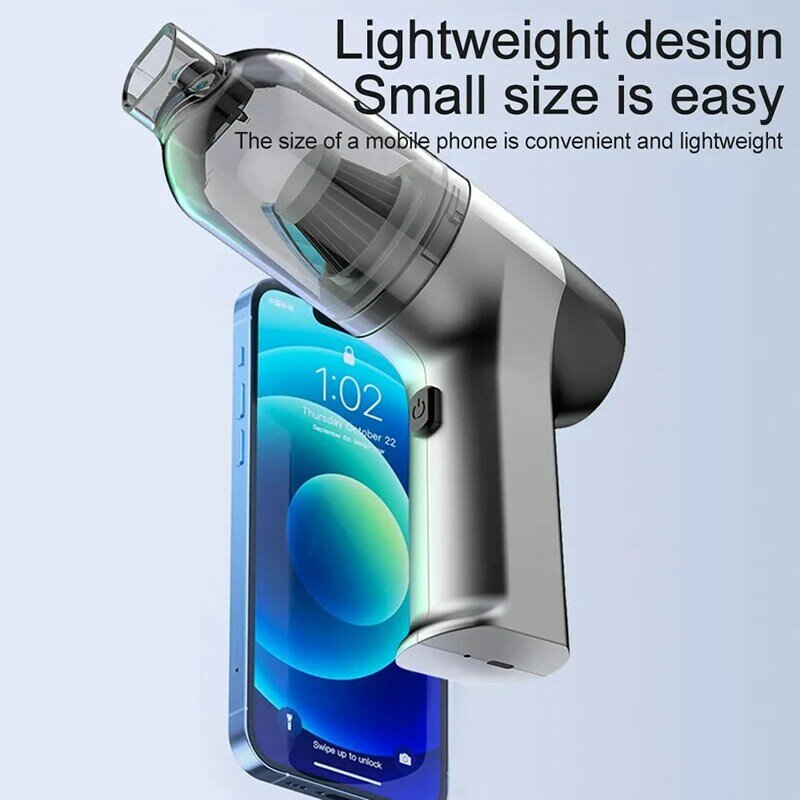 125000PA Car Vacuum Cleaner Wireless Handheld Portable Cleaner For Home Appliance Poweful Cleaning Machine Car Cleaner