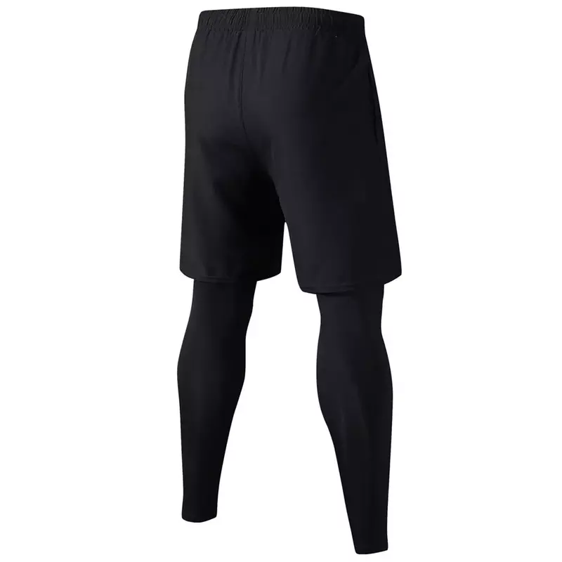 Xamo-Faux pantalon deux pièces respirant pour hommes, pantalon de course, de randonnée, de cyclisme et de fitness à séchage rapide