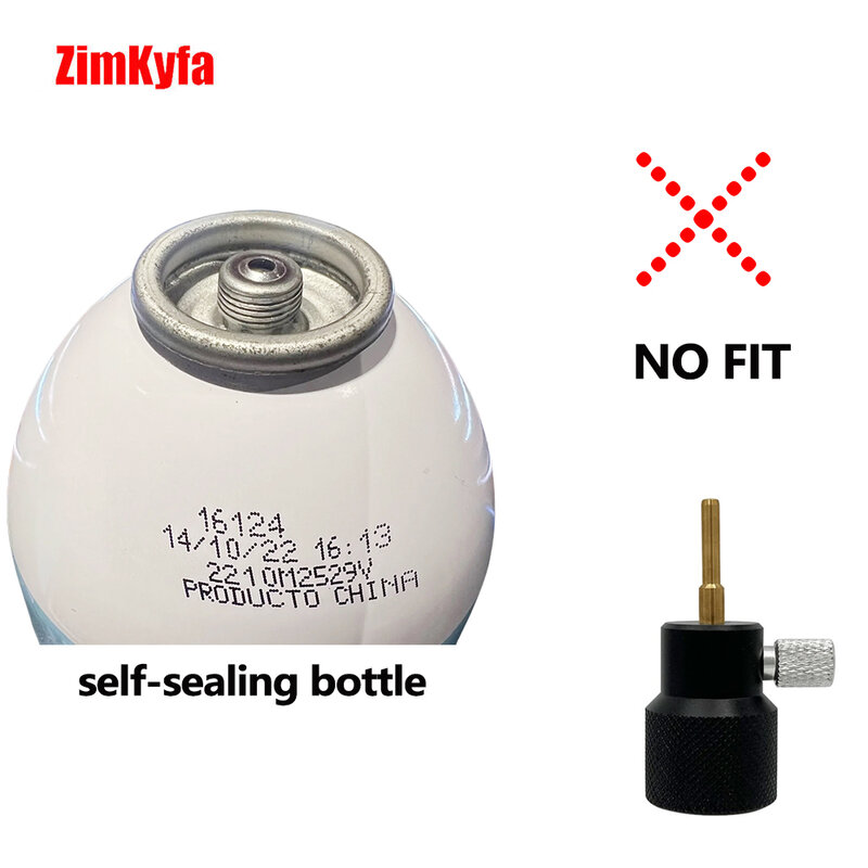 Füll adapter an r134a Kältemittel r290 Flaschen behälter im Gas punktion stil m12, m14 für luft weiches Zubehör für Magazine