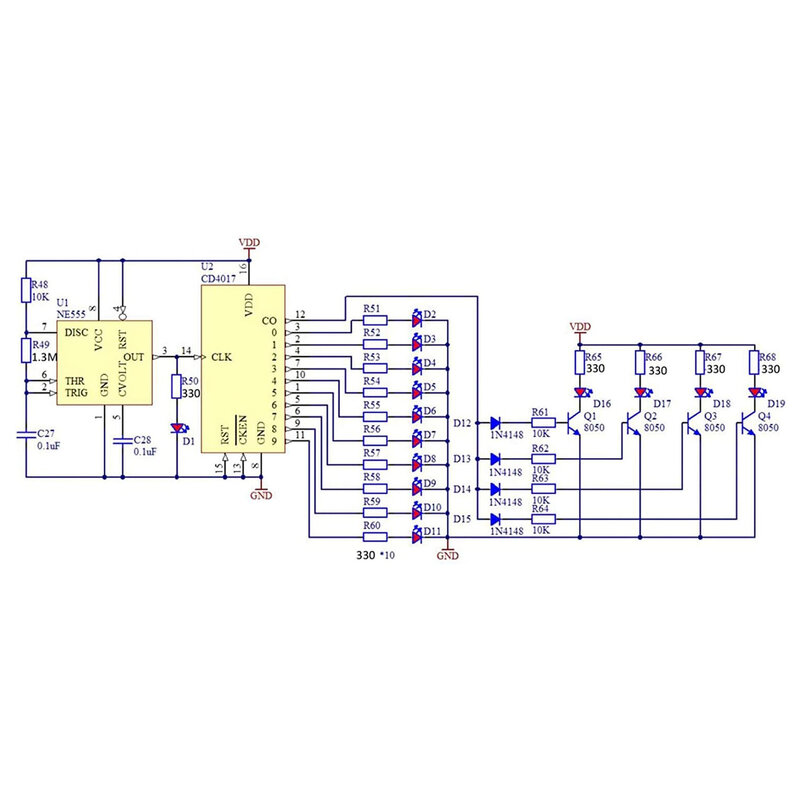 Pratiche di saldatura circuiti SMD elettronica LED componenti SMT kit PCB fai da te strumenti di progetto kit di saldatura di base