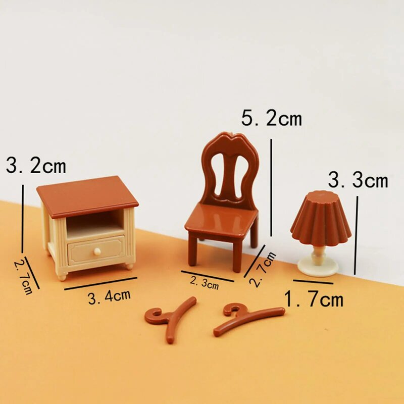 Set di mobili per camera da letto per casa delle bambole i bambini fingono i giocattoli per i regali di festa dei bambini