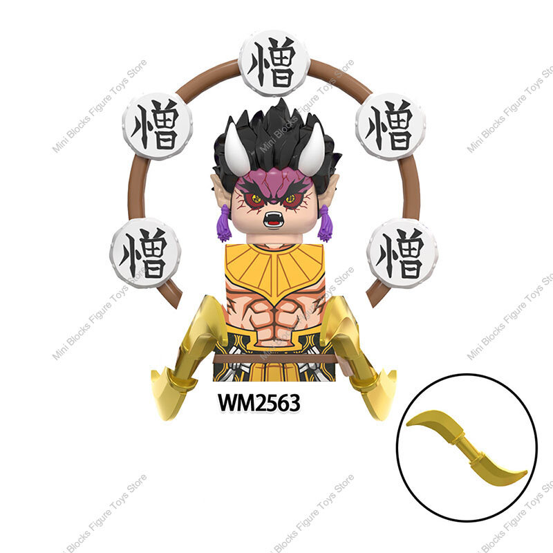 WM6163 Demon Slayer Daki Giyuutarou Douma Kibutsuji Muzan Gyokko Anime Cartoon Mini-figure Action Toy Bricks Kids WM6168