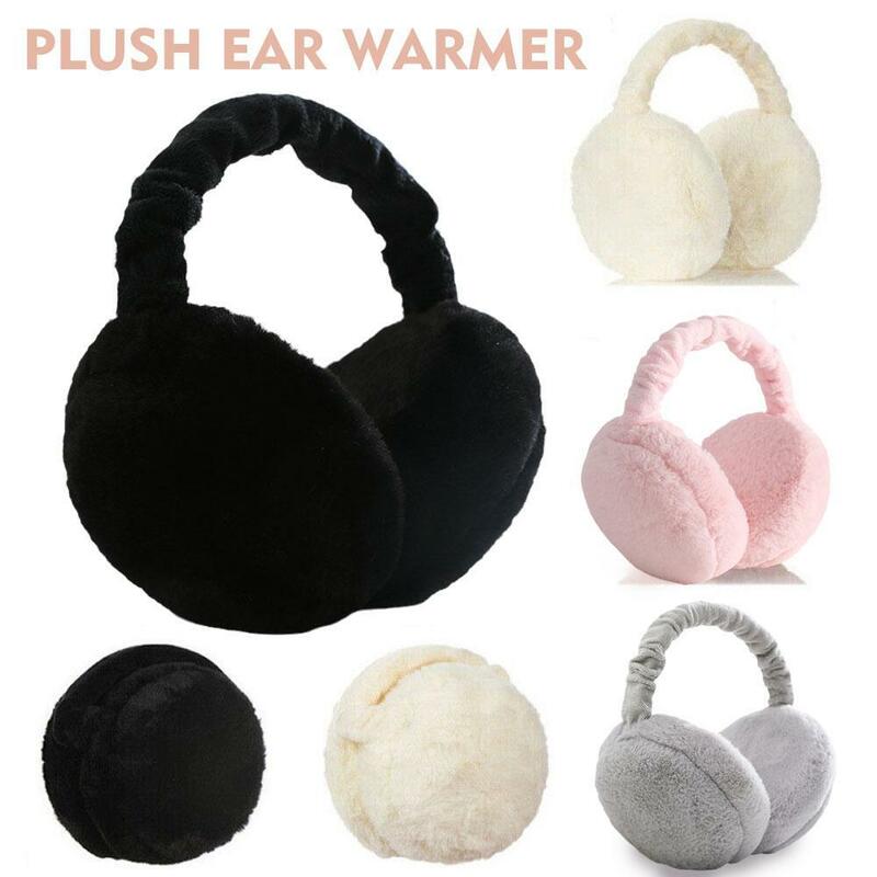 Aquecedores de ouvido fofos para mulheres Earmuffs macios, protetores de ouvido bonitos para o frio, bandana de pelúcia, acessórios de inverno